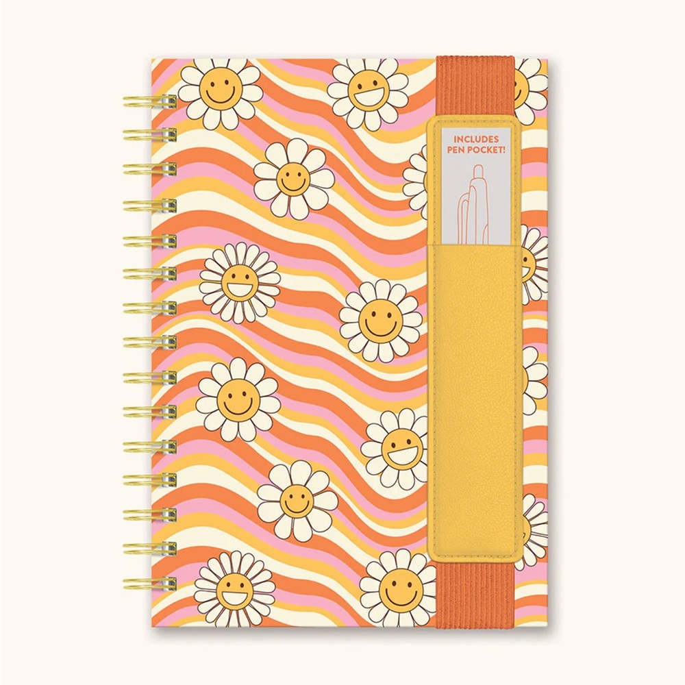 Waves of Melody Oliver Notebook with Pen Pocket. In original packaging.
